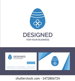 Creative Business Card and Logo template Decoration, Easter, Easter Egg, Egg Vector Illustration