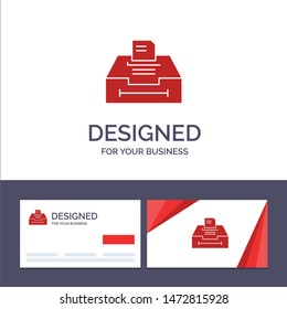 Creative Business Card and Logo template Data, Archive, Business, Information Vector Illustration