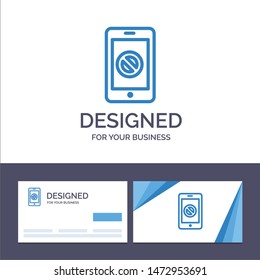 Creative Business Card and Logo template Mobile, Cell, Phone, No, No Mobile Vector Illustration