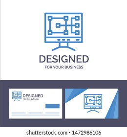 Creative Business Card and Logo template Computer, Construction, Repair Vector Illustration