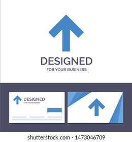 Creative Business Card and Logo template Arrow, Up, Forward Vector Illustration