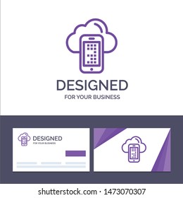 Creative Business Card and Logo template Cloud, Computing, Mobile, Cell Vector Illustration