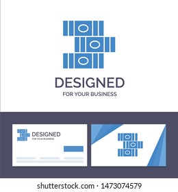 Creative Business Card and Logo template Books, Education, Library Vector Illustration