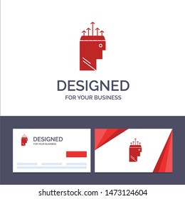 Creative Business Card and Logo template Hand, Hypnosis, Data, Psychology Vector Illustration