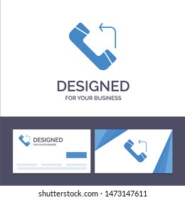 Creative Business Card and Logo template Answer, Call, Incoming Vector Illustration