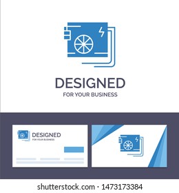 Creative Business Card and Logo template Ac, Computer, Part, Power, Supply Vector Illustration