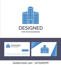 Creative Business Card and Logo template Building, City, Construction Vector Illustration