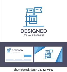 Creative Business Card and Logo template Ballot, Boycott, Election, Garbage, Junk Vector Illustration