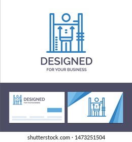 Creative Business Card and Logo template Performance, Growth, Human, Improvement, Management Vector Illustration