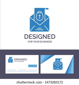 Creative Business Card and Logo template Massage, Mail, Easter, Holiday Vector Illustration