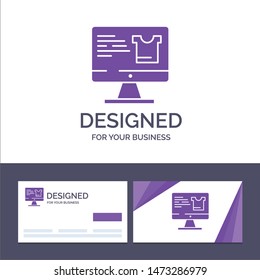 Creative Business Card and Logo template Computer, Screen, Monitor, Shopping Vector Illustration