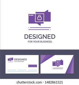 Creative Business Card and Logo template Chat, Chatting, Security, Secure Vector Illustration