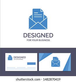 Creative Business Card and Logo template Text, Mail, Office, Pencil Vector Illustration