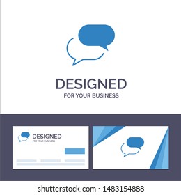 Creative Business Card and Logo template Chatting, Chat, Sms, Mail Vector Illustration