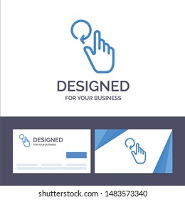 Creative Business Card and Logo template Hand, Finger, Gestures, Reload Vector Illustration