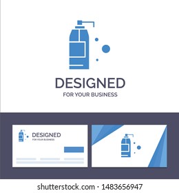 Creative Business Card and Logo template Cleaning, Detergent, Product Vector Illustration