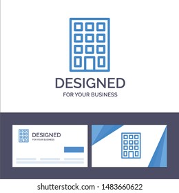 Creative Business Card and Logo template Building, Buildings, Construction Vector Illustration