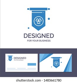 Creative Business Card and Logo template Ireland, Heart, Flag, Independence Day Vector Illustration