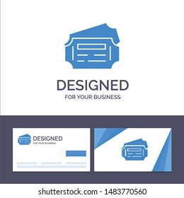 Creative Business Card and Logo template Train, Ticket, Station Vector Illustration