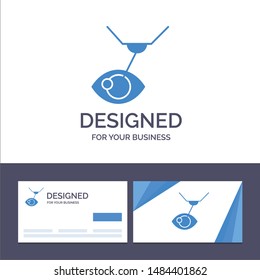 Creative Business Card and Logo template Eye Surgery, Eye Treatment, Laser Surgery, Lasik Vector Illustration. Vector Icon Template background