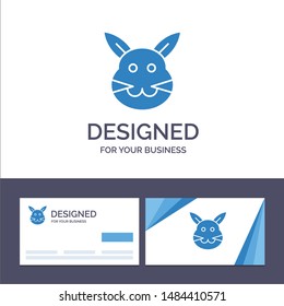 Creative Business Card and Logo template Bunny, Bunny, Easter, Rabbit Vector Illustration. Vector Icon Template background