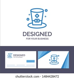 Creative Business Card and Logo template Glass, Drink, Wine, Ireland Vector Illustration. Vector Icon Template background
