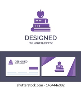 Creative Business Card and Logo template Book, Pen, Food, Education Vector Illustration. Vector Icon Template background