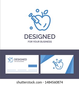 Creative Business Card and Logo template Apple, Gravity, Science Vector Illustration. Vector Icon Template background