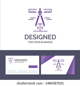 Creative Business Card and Logo template Calipers, Geometry, Tools, Measure Vector Illustration. Vector Icon Template background