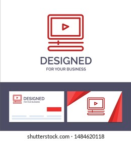 Creative Business Card and Logo template Video, Player, Audio, Mp3, Mp4 Vector Illustration. Vector Icon Template background