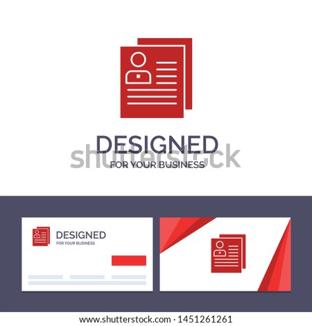 Creative Business Card and Logo template Profile, About, Contact, Delete, File, Personal Vector Illustration