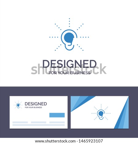 Creative Business Card and Logo template Awareness, Ear, Hear, Hearing, Listen Vector Illustration. Vector Icon Template background