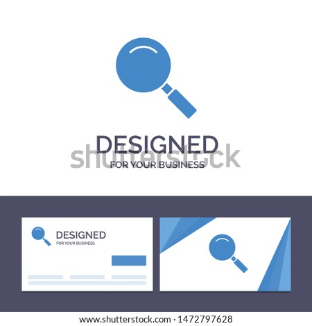 Creative Business Card and Logo template Glass, Look, Magnifying, Search Vector Illustration
