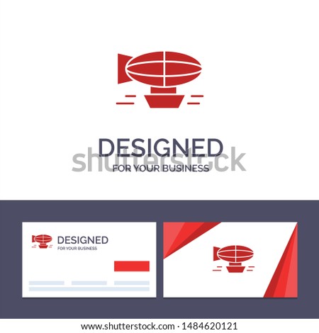 Creative Business Card and Logo template Air, Balloon, Balloon, Filled, Holiday, Travel Vector Illustration. Vector Icon Template background