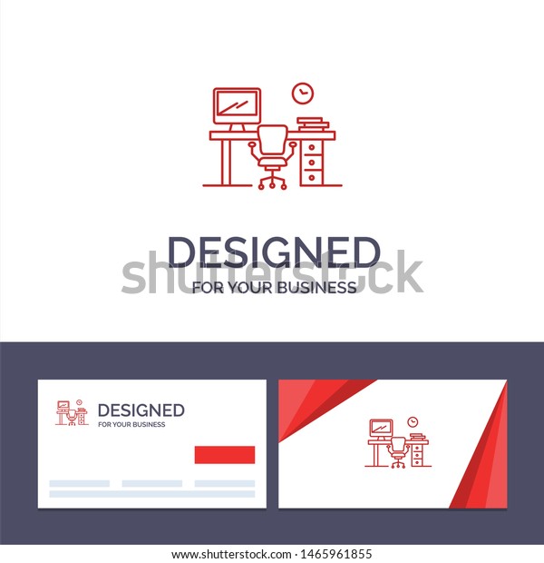 creative business card logo template office stock vector business card template office