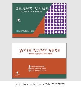 creative business card and name card,horizontal simple clean template vector design, layout in rectangle size.

