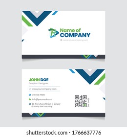 Creative business card and name card, horizontal simple clean template vector design, layout in rectangle size. Vector illustration of business card