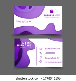 Creative business card and name card, horizontal simple clean template vector design, layout in rectangle size. Flat Design Vector Illustration. Stationery Design.