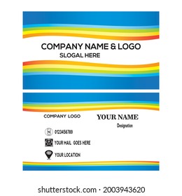 creative business card and name card, horizontal simple clean template vector design, layout in rectangle size. Creative and Clean Double-sided Business Card Template.