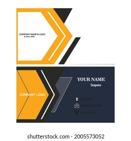 creative business card and name card, horizontal simple clean template vector design, layout in rectangle size. Creative and Clean Double-sided Business Card Template