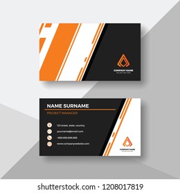 Creative business card with orange details