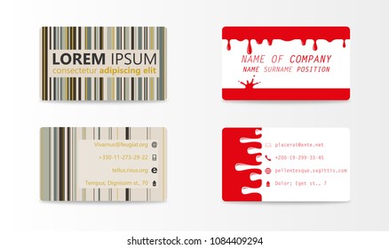 creative business card. Poster, placard, flayer, design templates.