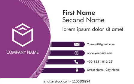 Creative Business Card Print Template. Modern Design Vector Illustration. Stationery Design

