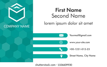 Creative Business Card Print Template. Modern Design Vector Illustration. Stationery Design
