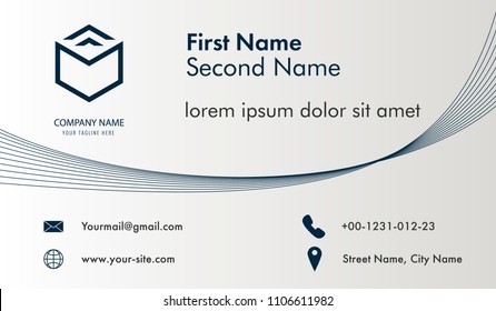 Creative Business Card Print Template. Modern Design Vector Illustration. Stationery Design
