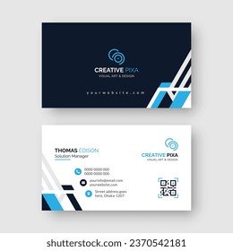 Creative Business Card Print Template. Visiting card for business and personal use. Flat Design. Stationery Design