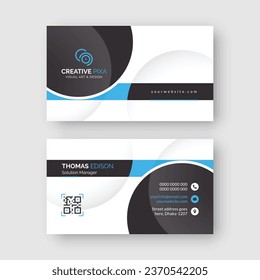Plantilla de impresión de tarjetas de visita creativa. Tarjeta de visita para uso personal y de negocios. Diseño plano. Diseño estacional