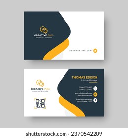 Creative Business Card Print Template. Visiting card for business and personal use. Flat Design. Stationery Design