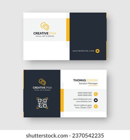 Creative Business Card Print Template. Visiting card for business and personal use. Flat Design. Stationery Design