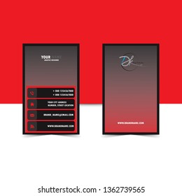 Creative business card with red background